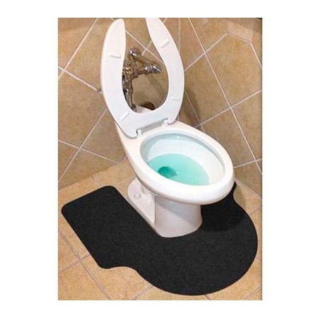 Wizkid Antimicrobial Big A Toilet Mats, Black 6 Mats/Box - -  SANASTAR, BIG A-BL  Box
